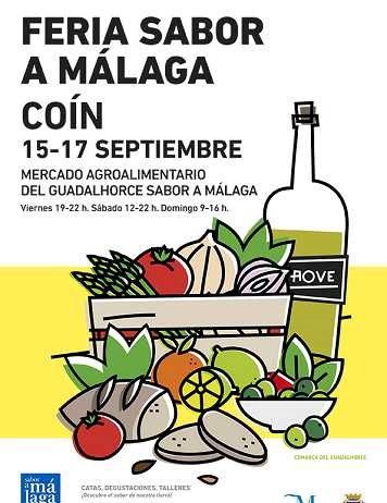 Cerca de 35 productores de toda la provincia participarán en la feria comarcal ‘Sabor a Málaga’ de Coín del 15 al 17 de septiembre