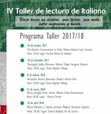 La Consejería de Cultura pone en marcha el IV taller de lectura en italiano en Málaga