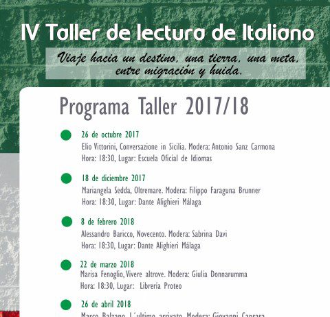 La Consejería de Cultura pone en marcha el IV taller de lectura en italiano en Málaga