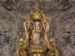 El baldaquino de la Virgen de la Victoria de Málaga será restaurado en el IAPH
