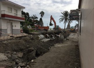 La Diputación invierte un millón de euros en un colector para evitar inundaciones en Torre del Mar