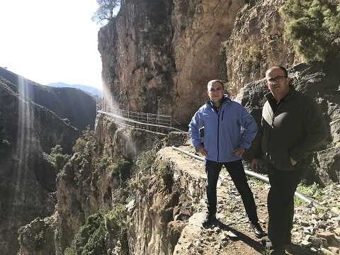La Diputación modificará el trazado de la etapa de la Gran Senda entre Cómpeta y Canillas de Aceituno