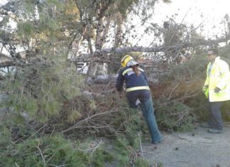 El Consorcio de Bomberos realiza medio centenar de intervenciones por el fuerte viento en la provincia