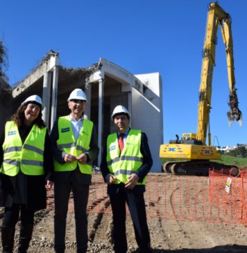 Miguel Ángel Vázquez visita las obras de Los Dólmenes