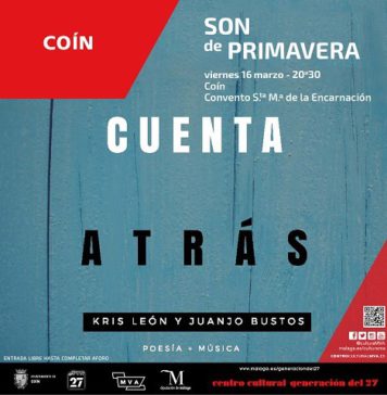 Coín recibe el espectáculo poético musical de Kris León y Juanjo Bustos