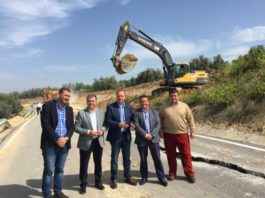 La Junta ejecuta obras de emergencia en la carretera A-7201 que une Cuevas Bajas y Villanueva de Algaidas