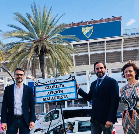 El PSOE pide que la glorieta ‘Al Thani’ pase a llamarse “Glorieta Afición Malaguista’