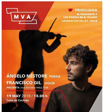 El poeta Ángelo Néstore y el violinista Francisco Gil protagonizan una nueva cita del ciclo ‘El violinista y los poetas en el tejado’