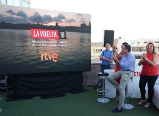 La Vuelta presenta en Málaga el spot de la sintonía rodado en la provincia y protagonizado por Nuria Fergó