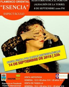 Cambio de emplazamiento del Espectáculo Esencia, 14 de septiembre