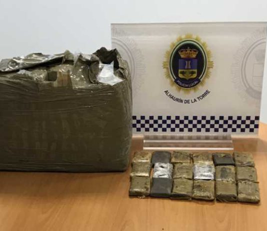 La Policía Local de Alhaurín de la Torre aprehende más de 30 kilos de hachís ocultos en la Sierra
