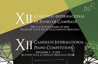 El Concurso Internacional de Piano de Campillos celebra su XII edición a partir del próximo miércoles 5 de diciembre