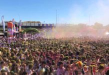 Más de 5.000 personas disfrutan con el deporte y color de la Holi Life en el Recinto Ferial