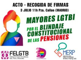 MERP, los mayores LGTBI por el Blindaje Constitucional de las Pensiones