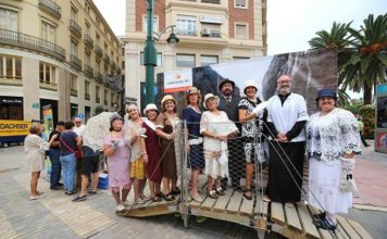 El Caminito del Rey promueve su candidatura a Patrimonio de la Humanidad con una campaña en el centro histórico de Málaga