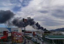 Un Gran incendio cerca del Guadalhorce