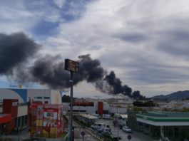 Un Gran incendio cerca del Guadalhorce