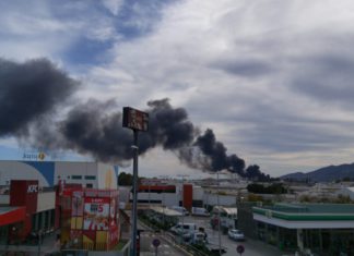 Un Gran incendio cerca del Guadalhorce