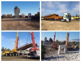 Avanza la instalación de la pasarela de madera sobre el río Guadalhorce con nuevos tramos