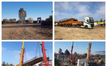 Avanza la instalación de la pasarela de madera sobre el río Guadalhorce con nuevos tramos