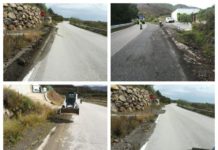 La Diputación continúa con el arreglo de desprendimientos por la lluvia en carreteras de la Axarquía