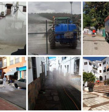 Los efectivos del Consorcio Provincial de Bomberos de la Diputación de Málaga continúan con la desinfección de residencias, hospitales comarcales y centros de salud de la provincia