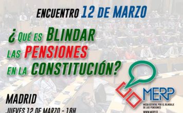 MERP, encuentro el 12 de marzo: «¿Qué es blindar las pensiones en la Constitución?»
