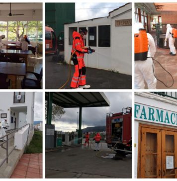 Los bomberos de la Diputación continúan con la desinfección de residencias, centros de salud y hospitales de la provincia