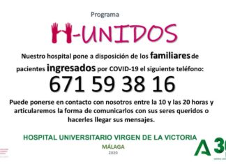 Hospital Virgen de la Victoria: El Programa H-Unidos pone en contacto familias con pacientes por Covid-19