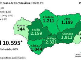 Datos Coronavirus a 15 de abril en Andalucía
