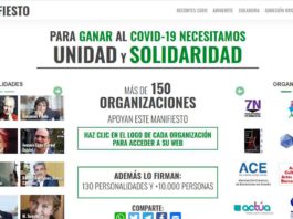 El manifiesto UNIDAD y SOLIDARIDAD frente al COVID-19 se publicará por cuarta vez con 250 organizaciones