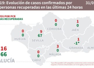 Datos de Covid19 en Andalucía del 31 de mayo