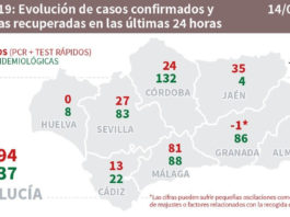 Coronavirus a 14 de mayo en Andalucía