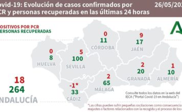 Datos Covid-19 en Andalucía del día 26 de mayo