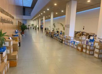 La Diputación de Málaga reparte a los ayuntamientos una nueva remesa de 84.300 mascarillas y suma ya 191.350