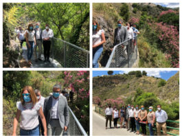 La Diputación crea un sendero y pone en valor un entorno ligado a los molinos entre Canillas de Albaida y Árchez
