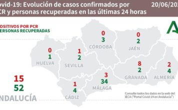 Covid19 datos en Andalucia del 20 de junio