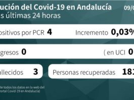 Datos de Covid19 día 9 de junio en Andalucía