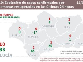 Datos Coronavirus en Andalucía día 11 de junio