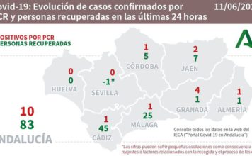 Datos Coronavirus en Andalucía día 11 de junio