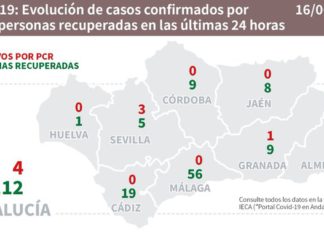 Datos Covid19 en Andalucía día 16 de junio