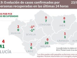 Datos Covid19 en Andalucía del 23 de junio