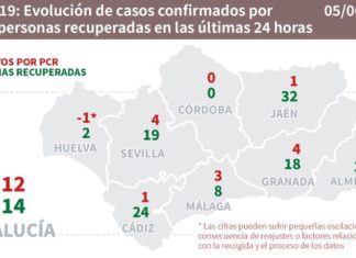 Datos Covid19 en Andalucía día 5 de junio