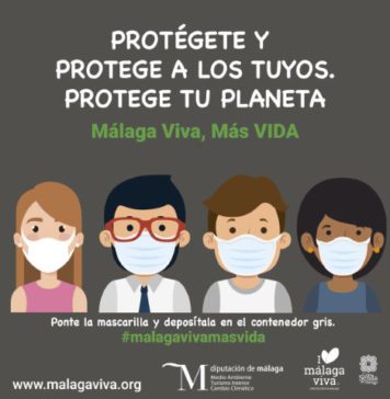 La Diputación realiza una campaña para hacer un uso responsable de mascarillas y guantes