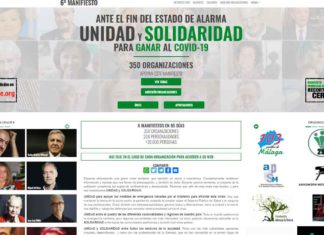 Se publica por SEXTA vez el manifiesto “Unidad y Solidaridad frente al COVID-19”