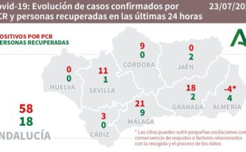 Datos Covid19 y Evolución de Brotes en Andalucía del Día 23 de julio