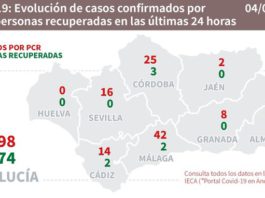 Datos Covid19 y Brotes del día 4 de agosto en Andalucía