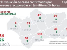 Datos Covid19 del 15 de agosto en Andalucía