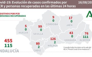 Información diaria sobre Covid19 y Brotes en Andalucía, 16 de agosto