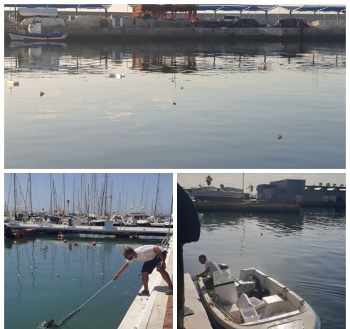 El Puerto Deportivo de Estepona denuncia ante la APPA y Medio Ambiente la constante suciedad provocada por la zona pesquera